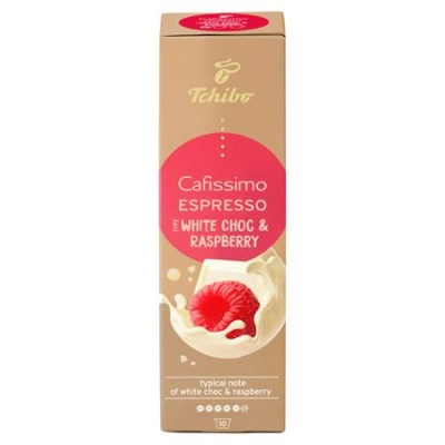 Kávékapszula, 10 db, TCHIBO "Cafissimo Espresso White Choc & Raspberry"